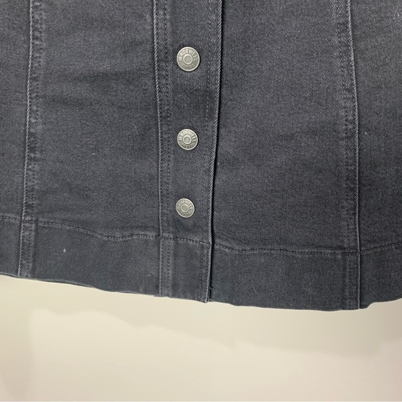 [Madewell] Black Denim Button Down Mini Skirt - Picture 3 of 8
